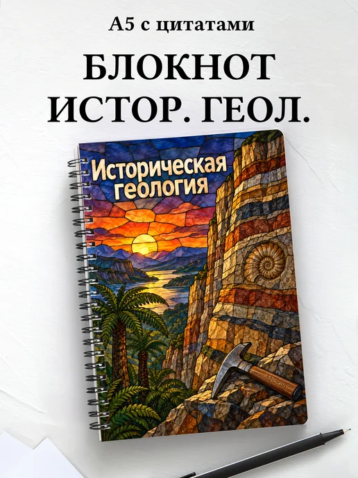 Блокнот Историческая геология с мотивирующими цитатами