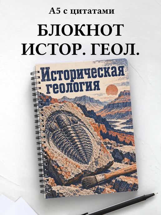 Блокнот Историческая геология с мотивирующими цитатами