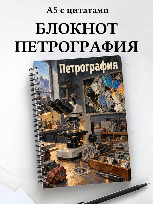 Блокнот Петрография с мотивирующими цитатами