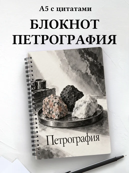Блокнот Петрография с мотивирующими цитатами