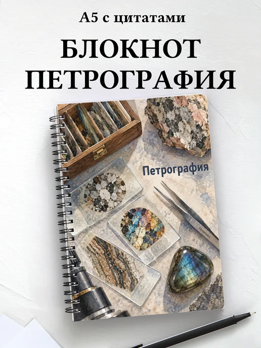 Блокнот Петрография с мотивирующими цитатами