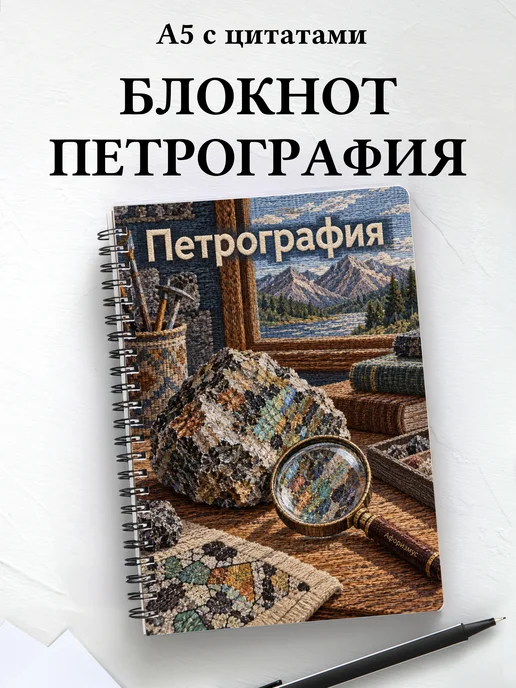 Блокнот Петрография с мотивирующими цитатами