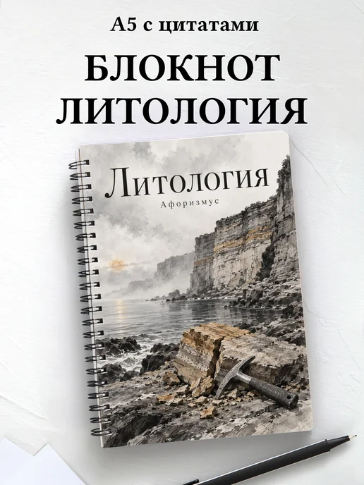 Блокнот Литология с мотивирующими цитатами