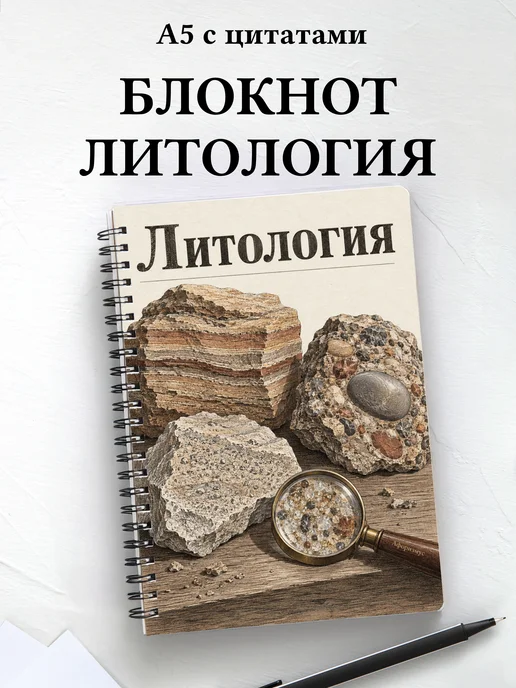 Блокнот Литология с мотивирующими цитатами