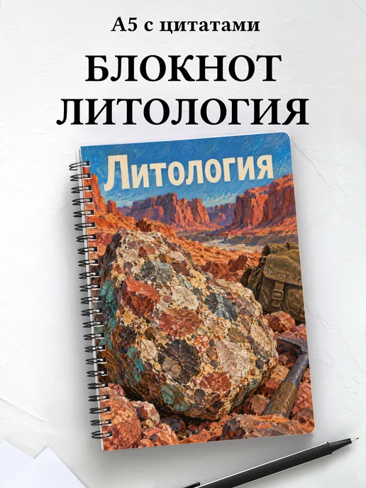 Блокнот Литология с мотивирующими цитатами