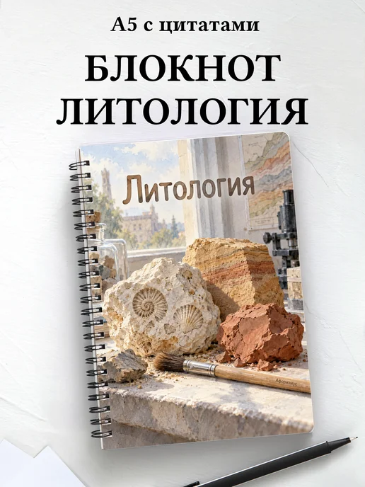 Блокнот Литология с мотивирующими цитатами