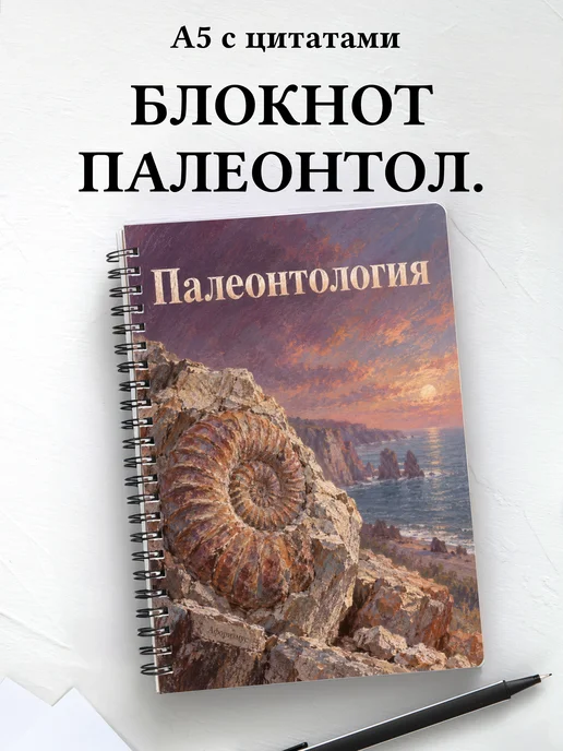 Блокнот Палеонтология с мотивирующими цитатами