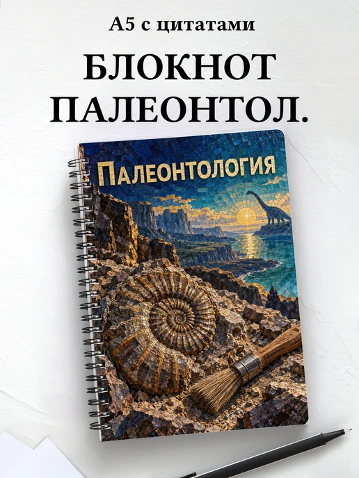 Блокнот Палеонтология с мотивирующими цитатами