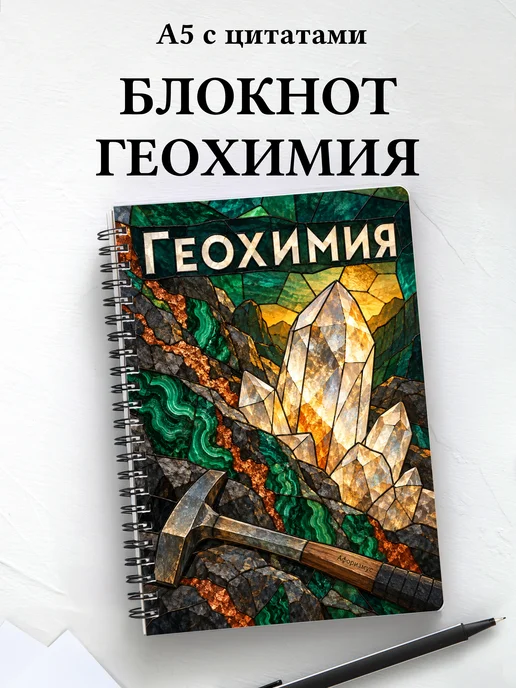 Блокнот Геохимия с мотивирующими цитатами