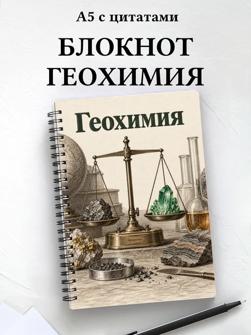 Блокнот Геохимия с мотивирующими цитатами