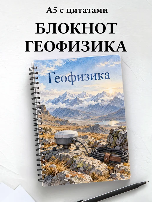 Блокнот Геофизика с мотивирующими цитатами
