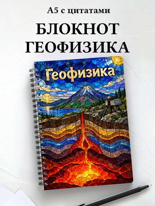 Блокнот Геофизика с мотивирующими цитатами