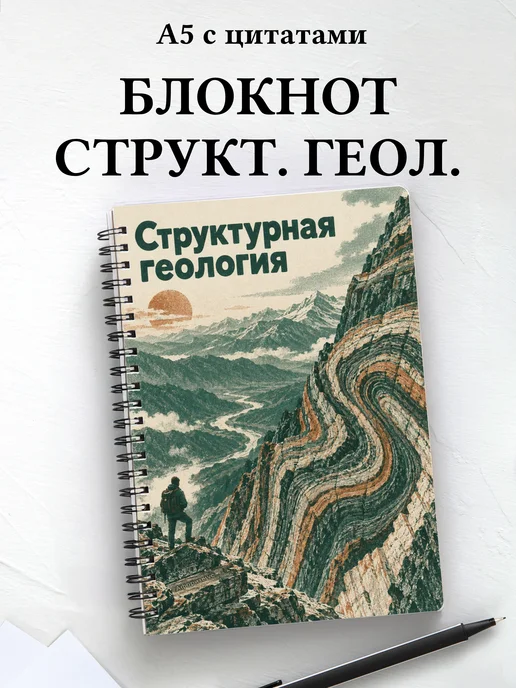 Блокнот Структурная геология с мотивирующими цитатами