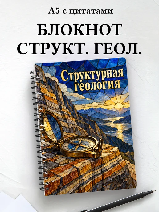 Блокнот Структурная геология с мотивирующими цитатами