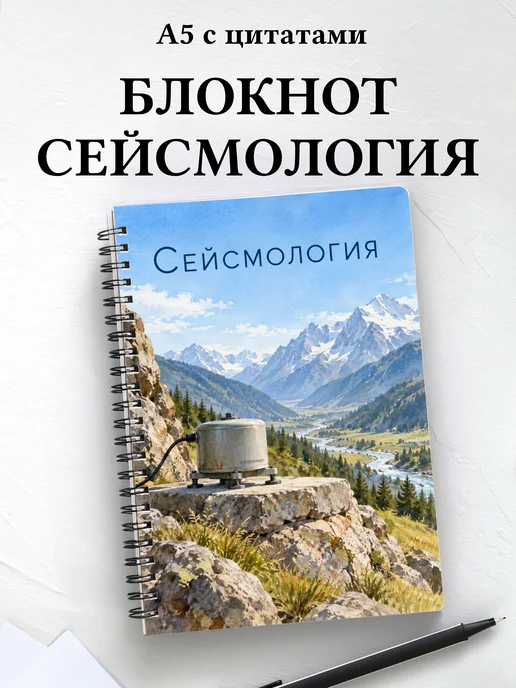 Блокнот Сейсмология с мотивирующими цитатами