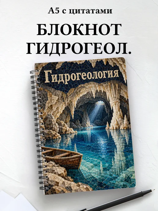 Блокнот Гидрогеология с мотивирующими цитатами