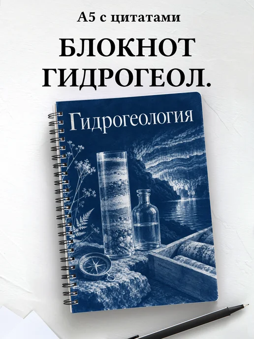 Блокнот Гидрогеология с мотивирующими цитатами