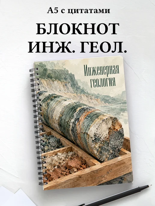 Блокнот Инженерная геология с мотивирующими цитатами