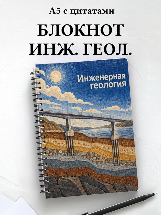 Блокнот Инженерная геология с мотивирующими цитатами