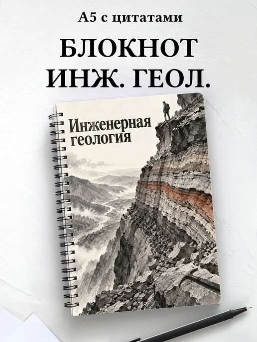 Блокнот Инженерная геология с мотивирующими цитатами
