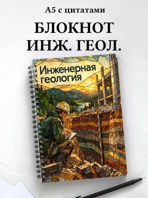 Блокнот Инженерная геология с мотивирующими цитатами