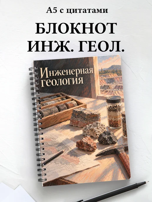 Блокнот Инженерная геология с мотивирующими цитатами