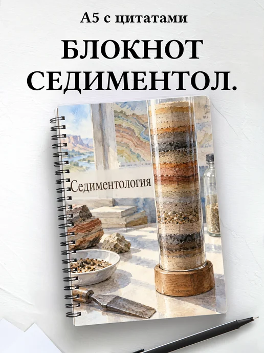 Блокнот Седиментология с мотивирующими цитатами