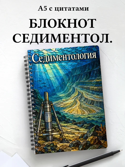 Блокнот Седиментология с мотивирующими цитатами