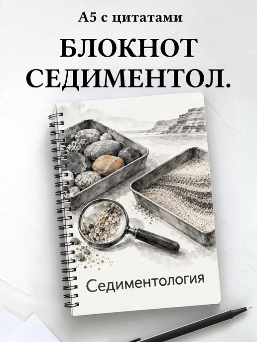 Блокнот Седиментология с мотивирующими цитатами