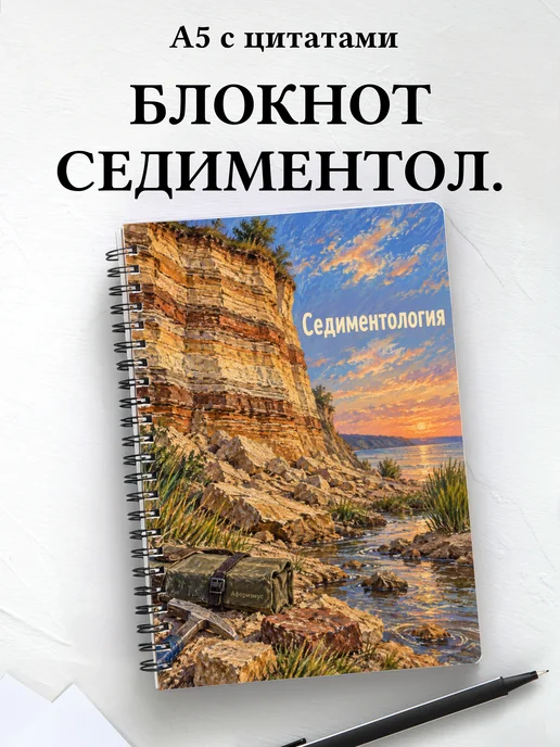 Блокнот Седиментология с мотивирующими цитатами