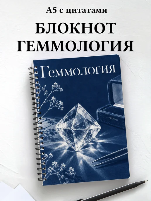 Блокнот Геммология с мотивирующими цитатами