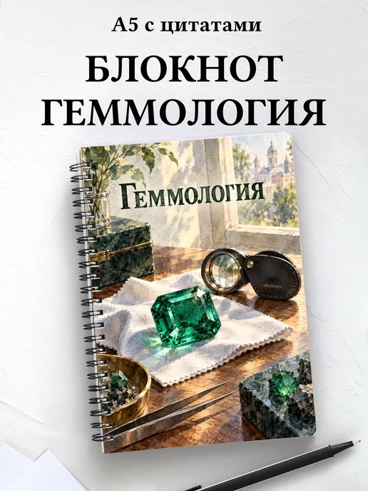 Блокнот Геммология с мотивирующими цитатами