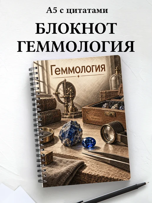 Блокнот Геммология с мотивирующими цитатами