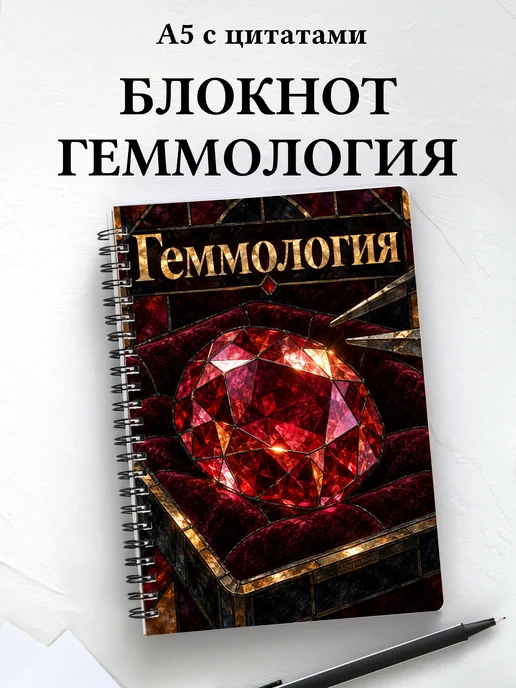 Блокнот Геммология с мотивирующими цитатами