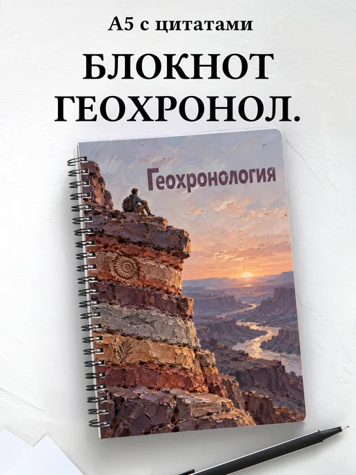 Блокнот Геохронология с мотивирующими цитатами
