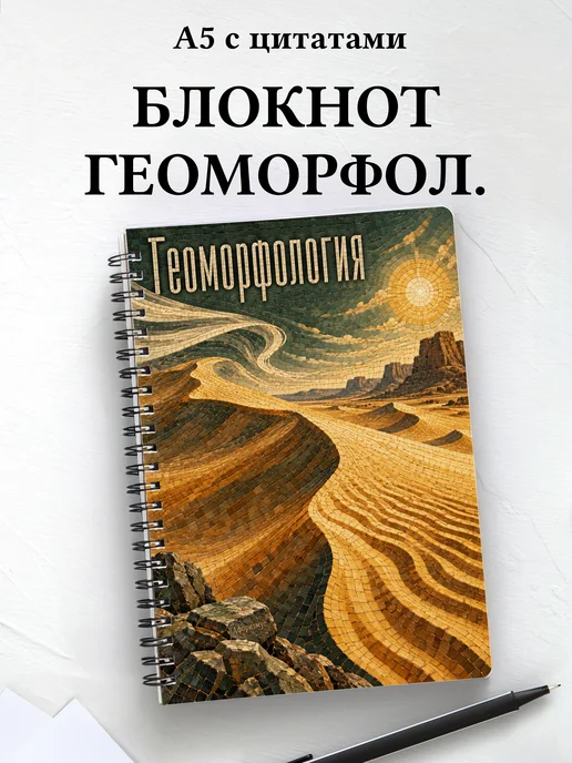 Блокнот Геоморфология с мотивирующими цитатами