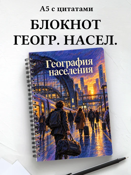 Блокнот География населения с мотивирующими цитатами