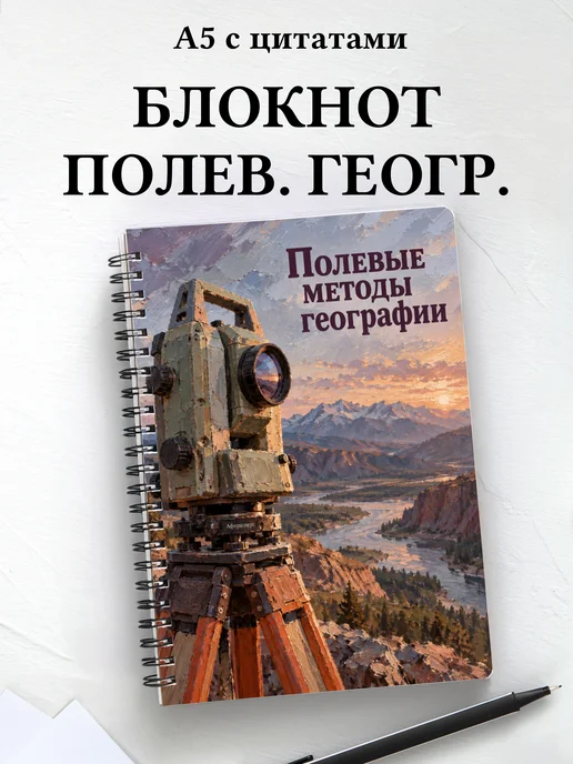 Блокнот Полевые методы географии с мотивирующими цитатами