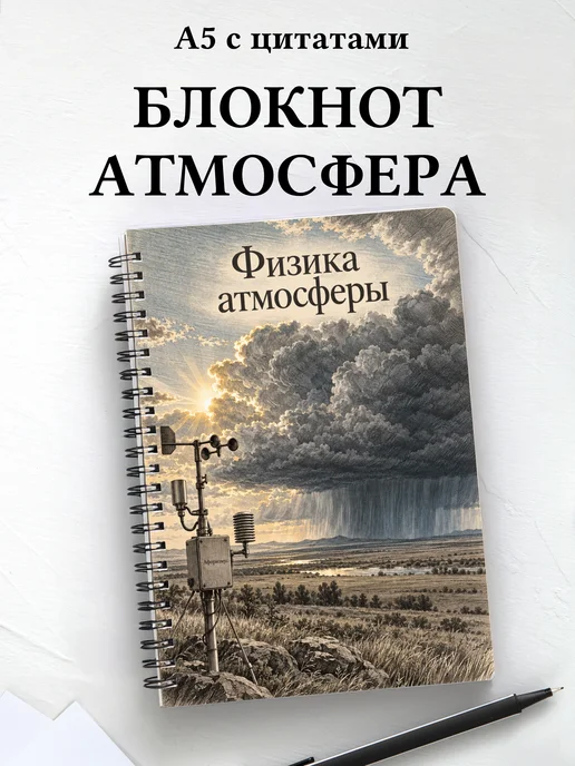 Блокнот Физика атмосферы с мотивирующими цитатами