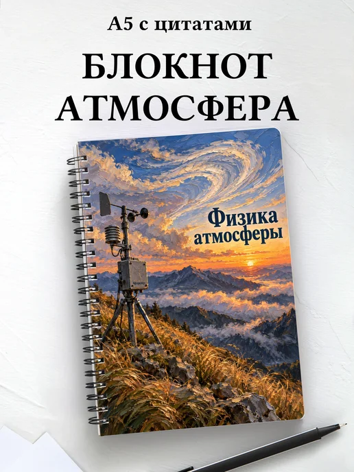 Блокнот Физика атмосферы с мотивирующими цитатами