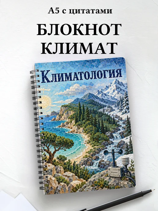 Блокнот Климатология с мотивирующими цитатами