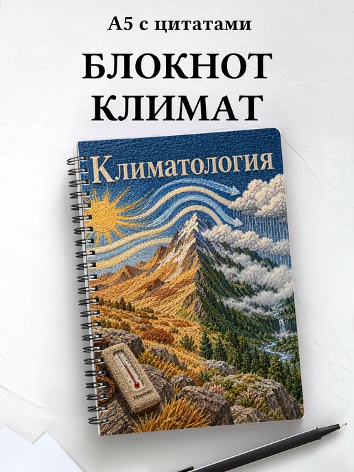 Блокнот Климатология с мотивирующими цитатами