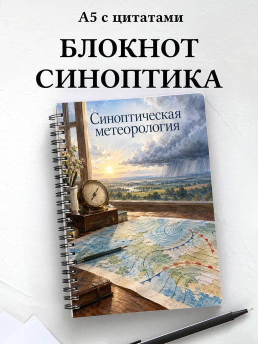Блокнот Синоптическая метеорология с мотивирующими цитатами