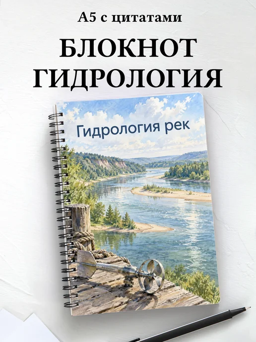 Блокнот Гидрология рек с мотивирующими цитатами