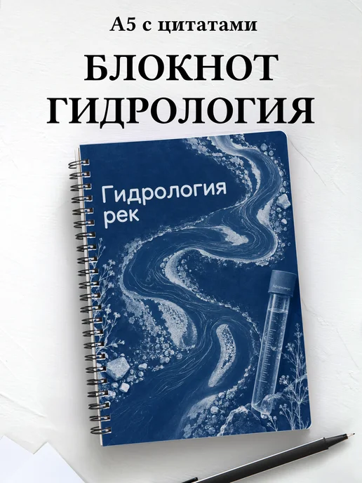 Блокнот Гидрология рек с мотивирующими цитатами