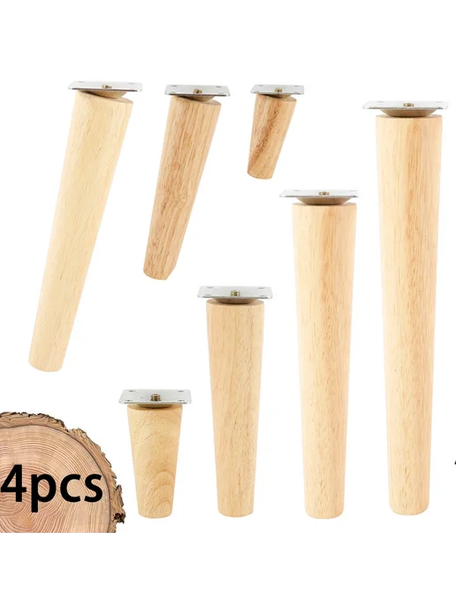 Нет бренда 4 шт. Ножки для мебели Straight Foot 8cm, 4 шт, фото 2