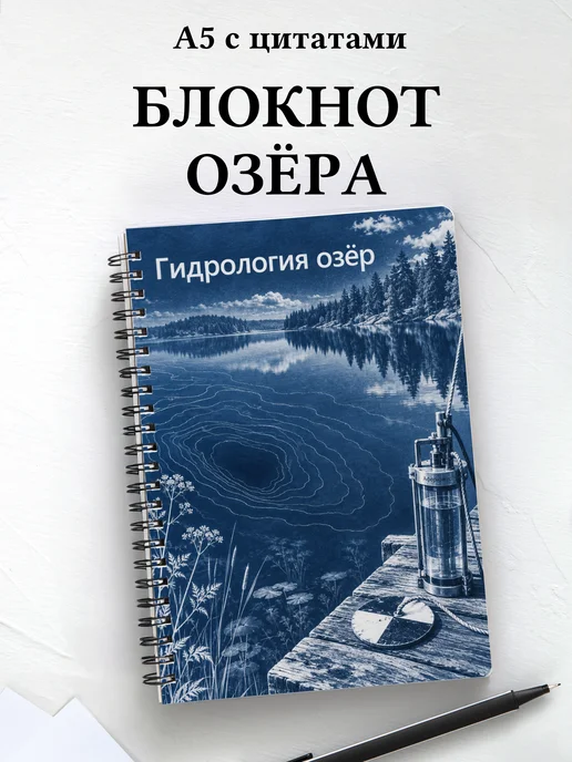 Блокнот Гидрология озёр с мотивирующими цитатами