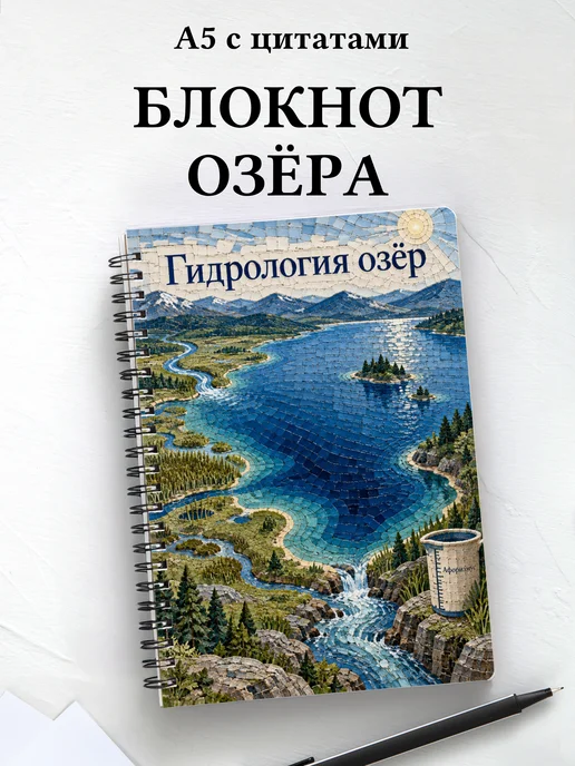 Блокнот Гидрология озёр с мотивирующими цитатами