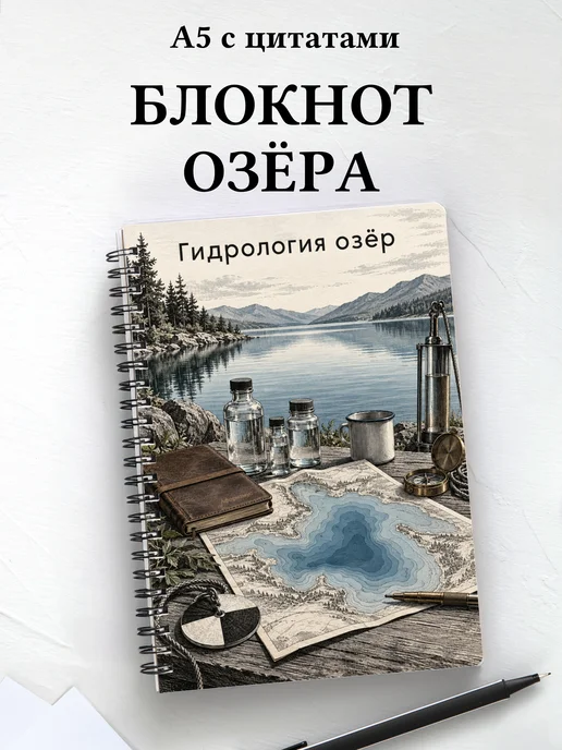 Блокнот Гидрология озёр с мотивирующими цитатами