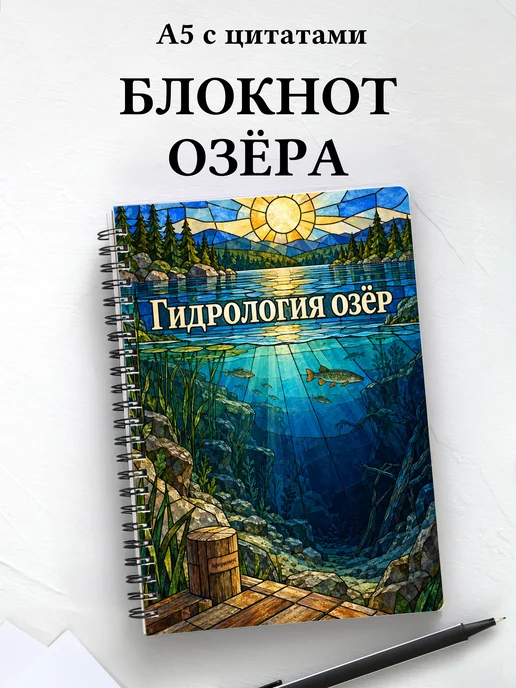 Блокнот Гидрология озёр с мотивирующими цитатами